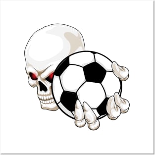 Skull Soccer player Soccer Posters and Art